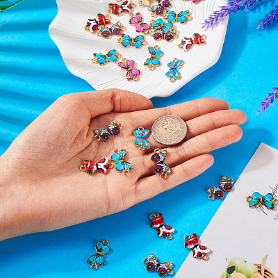 Alloy Enamel Connector Charms FIND-TAC0029-09-1
