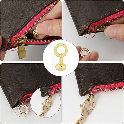 5Pcs Brass Zipper Insert Buckles FIND-SP0004-11G-1