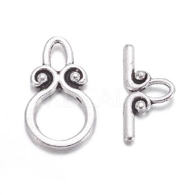 Ring Tibetan Style Alloy Toggle Clasps X-A1011Y-1