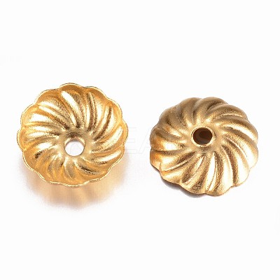 Ion Plating(IP) 304 Stainless Steel Bead Caps STAS-G075-10G-1