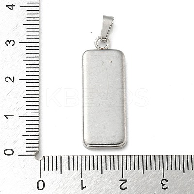 304 Stainless Steel Pendant Cabochon Settings X-STAS-Z118-02P-1