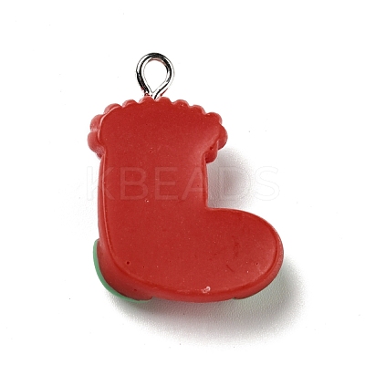 Christmas Opaque Resin Pendants RESI-G043-A10-1