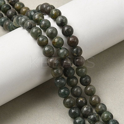 Natural Green Apatite Beads Strands G-K350-C04-6mm-1