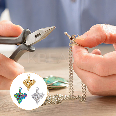 18Pcs 3 Colors 304 Stainless Steel Pendant Rhinestone Settings STAS-DC0013-35-1