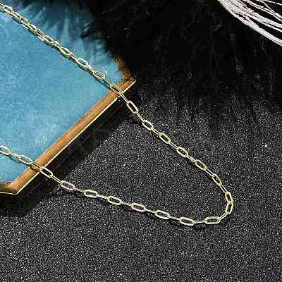 Rack Plating Brass Cable Chain Necklaces LS-NJEW-H049-05G-1