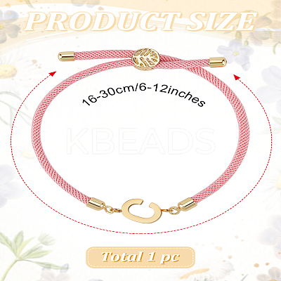 1Pc Adjustable Nylon Cord Slider Bracelets for Women BJEW-LP0001-32C-03-1