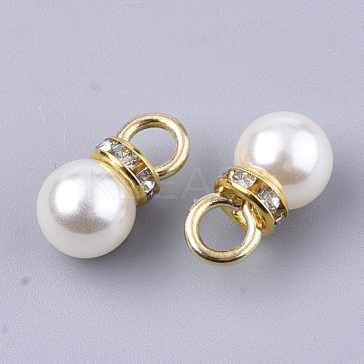 High Luster ABS Plastic Imitation Pearl Pendants RB-T011-01A-G-1