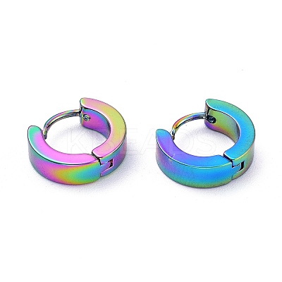 304 Stainless Steel Huggie Hoop Earrings LS-EJEW-M284-30M-E-1