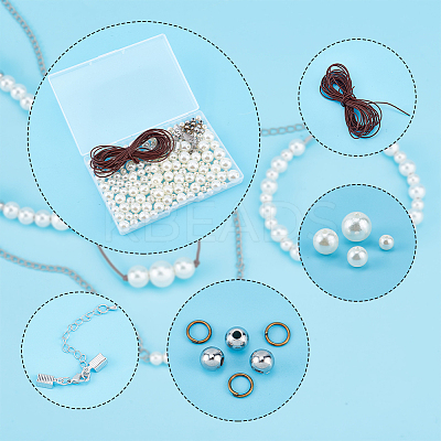 DIY Imitation Pearl Bracelet Necklace Making Kit DIY-PH0009-65-1