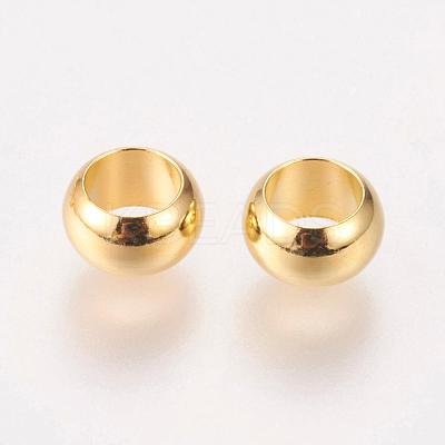 Brass European Beads OPDL-M001-01G-1