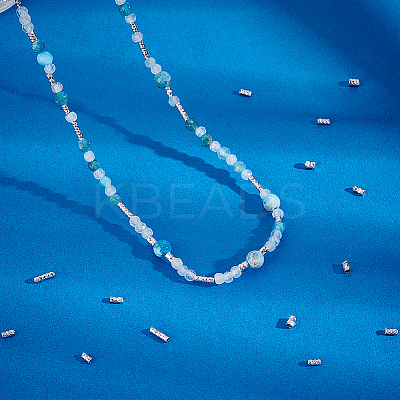 50Pcs 3 Styles 925 Sterling Silver Tube Beads STER-PH0003-48-1