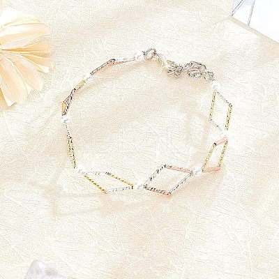 SUPERFINDING 40pcs 2 Color  Brass Tube Beads KK-FH0003-26-1