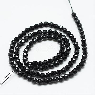 Natural Black Onyx Bead Strands G-R344-3mm-43-1