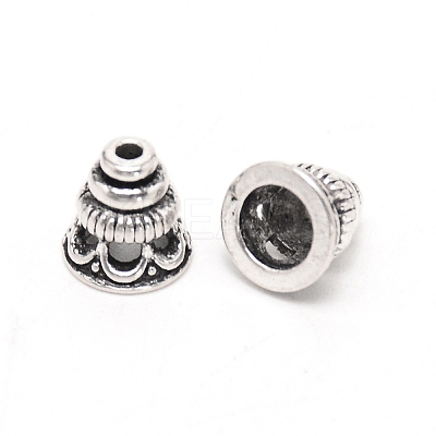 Tibetan Style Alloy Bead Cones LS-FIND-WH0100-36AS-1
