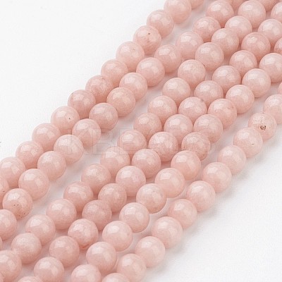 Natural Mashan Jade Round Beads Strands X-G-D263-4mm-XS22-1
