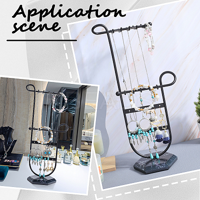 1 Set Iron Storage Jewelry Rack ODIS-SC0001-04EB-1