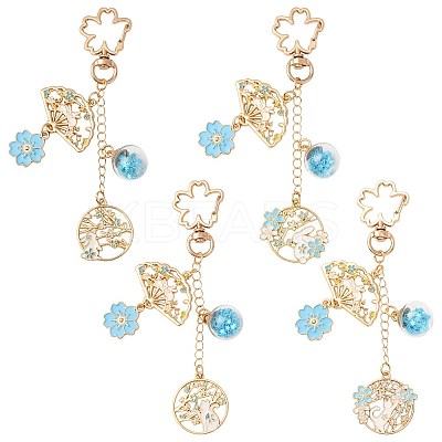 Alloy Enamel Pendant Keychains HJEW-FS00049-02-1