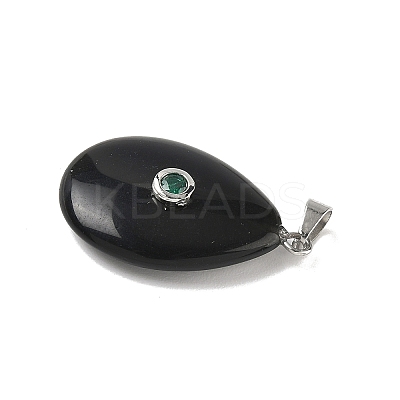 Natural Obsidian Pendants G-P599-02P-08-1