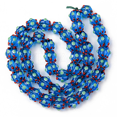 Handmade Lampwork Beads Strands LAMP-N021-007C-1
