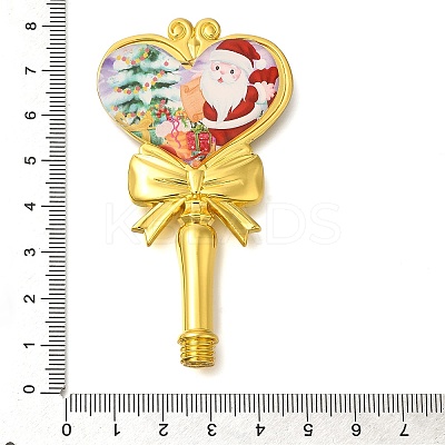 Christmas Santa Claus Print Brass & Resin Wax Stamp Handles LS-AJEW-A058-02B-1