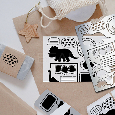 Stainless Steel Metal Cutting Dies Stencils DIY-WH0289-070-1