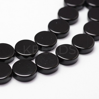 Natural Black Onyx Beads Strands G-P161-34-14x4mm-1