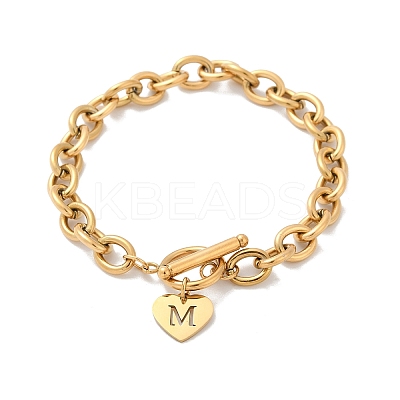 Golden 304 Stainless Steel Charm Bracelets LS-NJEW-K284-01G-M-1