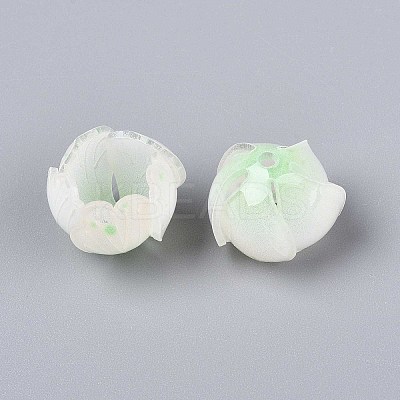 Flower Acrylic Bead Caps SACR-T017-49D-1