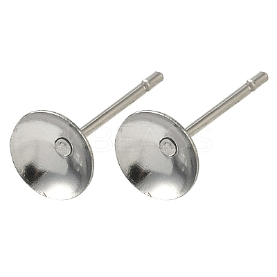 Non-Tarnish 304 Stainless Steel Post Stud Earring Findings X-STAS-R063-50-1