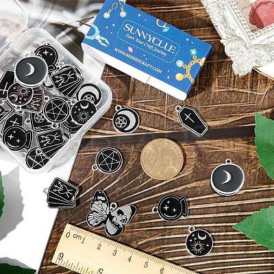32Pcs 8 Style Alloy Enamel Pendants ENAM-SC0003-91-1