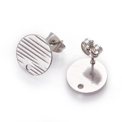 Non-Tarnish 304 Stainless Steel Ear Stud Findings LS-X-STAS-O119-17C-P-1