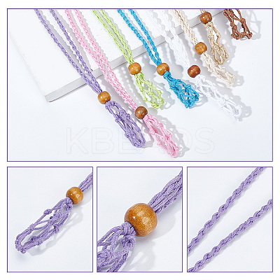 9Pcs 9 Colors Braided Cotton Thread Cords Macrame Pouch Necklace Making FIND-PH0010-47B-1