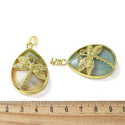 Natural Flower Amazonite Pendants G-G900-01G-29-1