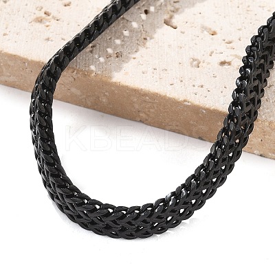 304 Stainless Steel Wheat Chain Bracelets for Men Women BJEW-Q038-01EB-1