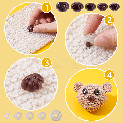 70 Bags 5 Styles Oval Resin Craft Nose DIY-GA0008-23B-1