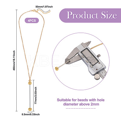 304 Stainless Steel Cable Chain Necklace Makings NJEW-TAC0012-02-1
