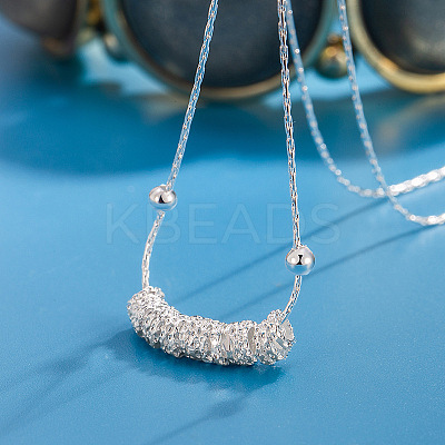 Brass Multiple Ring Pendant Necklaces for Women WG22367-01-1