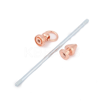 Alloy Bar Beadable Keychain for Jewelry Making DIY Crafts KEYC-A015-01RG-1