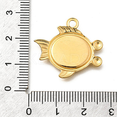 304 Stainless Steel Pendant Cabochon Settings STAS-E545-04B-G-1