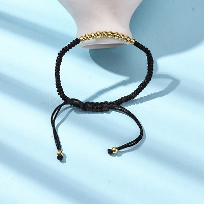Polyester Cord Braided Bead Bracelets for Women BJEW-L698-04G-02-1