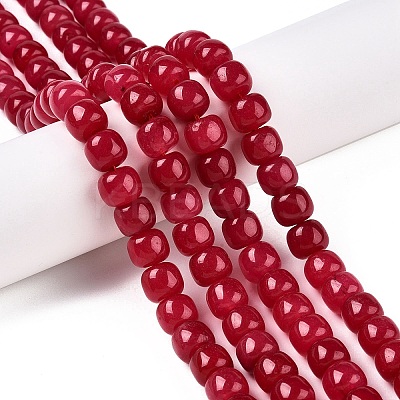 Dyed Natural White Jade Beads Strands G-T138-S14-1