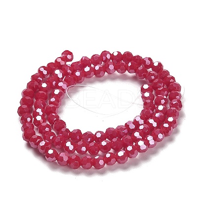 Electroplate Opaque Glass Beads Strands LS-EGLA-A035-P4mm-A16-1