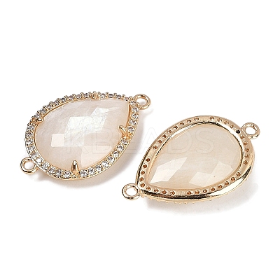 Natural Moonstone Faceted Teardrop Links G-B126-03G-06-1