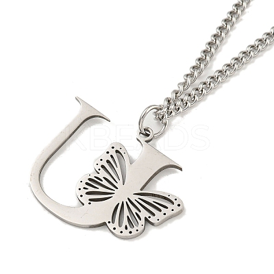 201 Stainless Steel Necklaces NJEW-Q336-01U-P-1