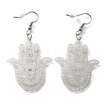 304 Stainless Steel Dangle Earrings EJEW-R015-01P-03-1