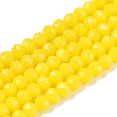 Opaque Solid Color Imitation Jade Glass Beads Strands EGLA-A044-P3mm-D04-1