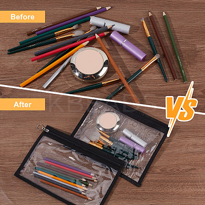 3 Sizes Transparent PVC Zipper Jewelry Bag Gift Pouch ABAG-CN0001-11B-1