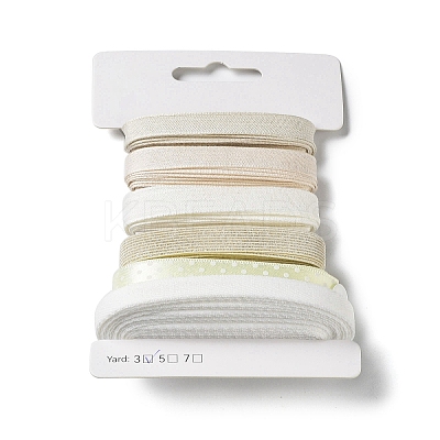 18 Yards 6 Styles Polyester Ribbon SRIB-C001-H04-1