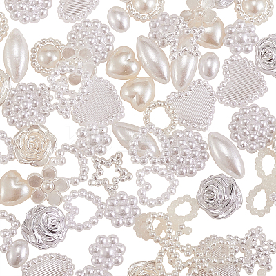 ABS Plastic Imitation Pearl Cabochons OACR-CJ0001-08-1