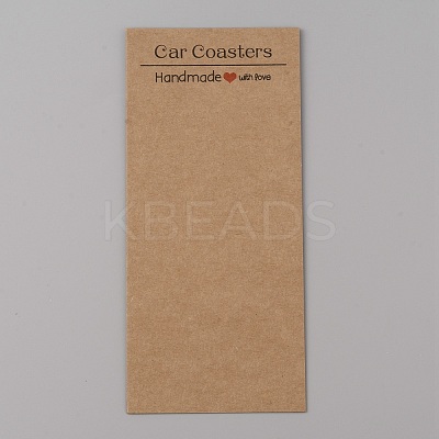 Rectangle Kraft Paper Sublimation Car Coaster Display Cards CDIS-WH0024-18B-02-1